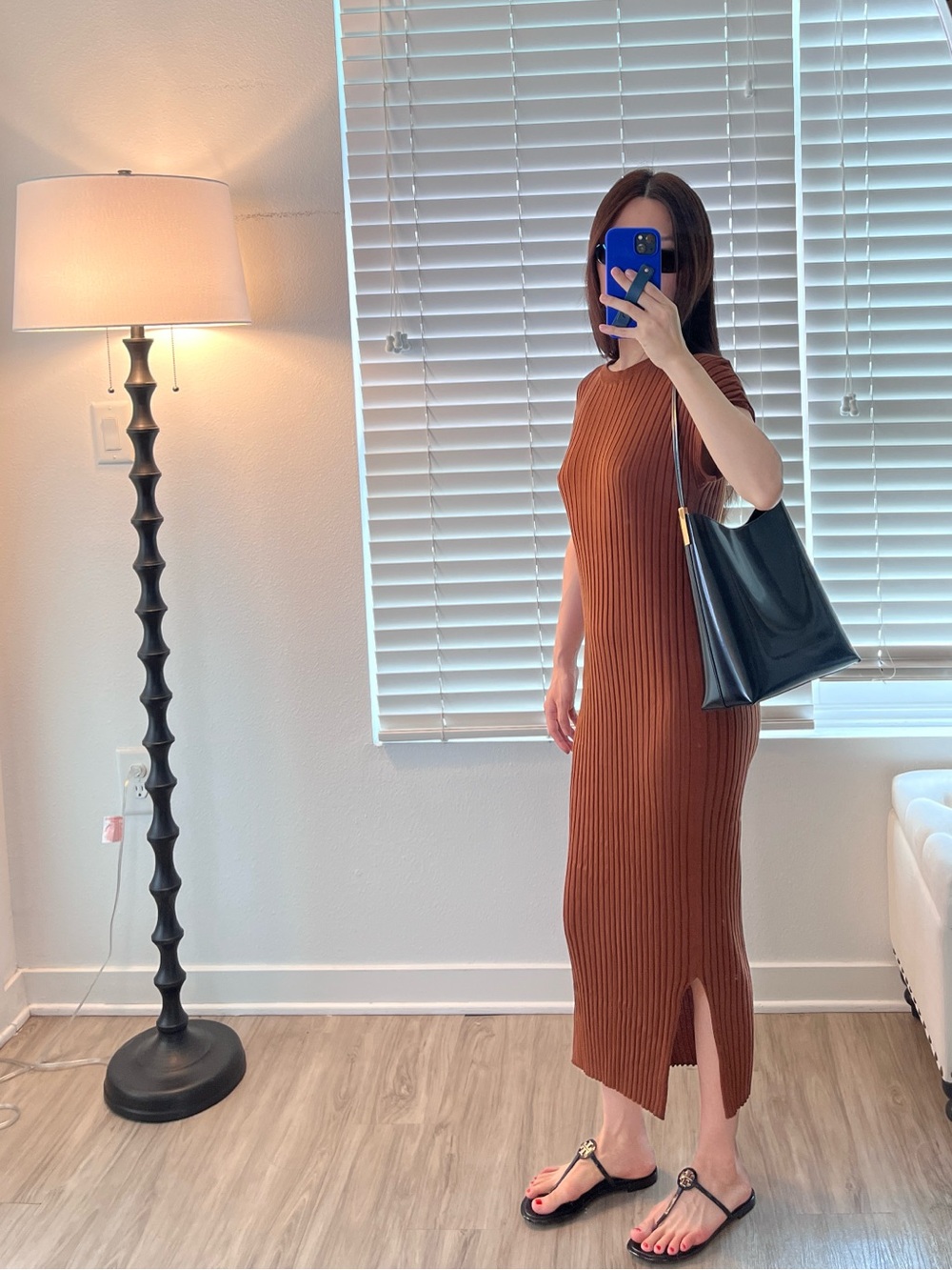 Minimalist Studio Nicholson Pretoria Knit Dress Brick Brown